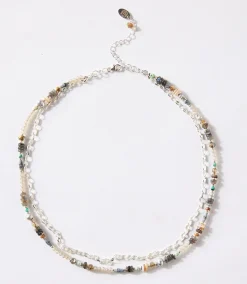 Abalone and Pearl Multistrand Necklace