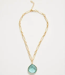 Aqua Quartz Pendant Necklace