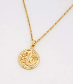 Aquarius Coin Necklace
