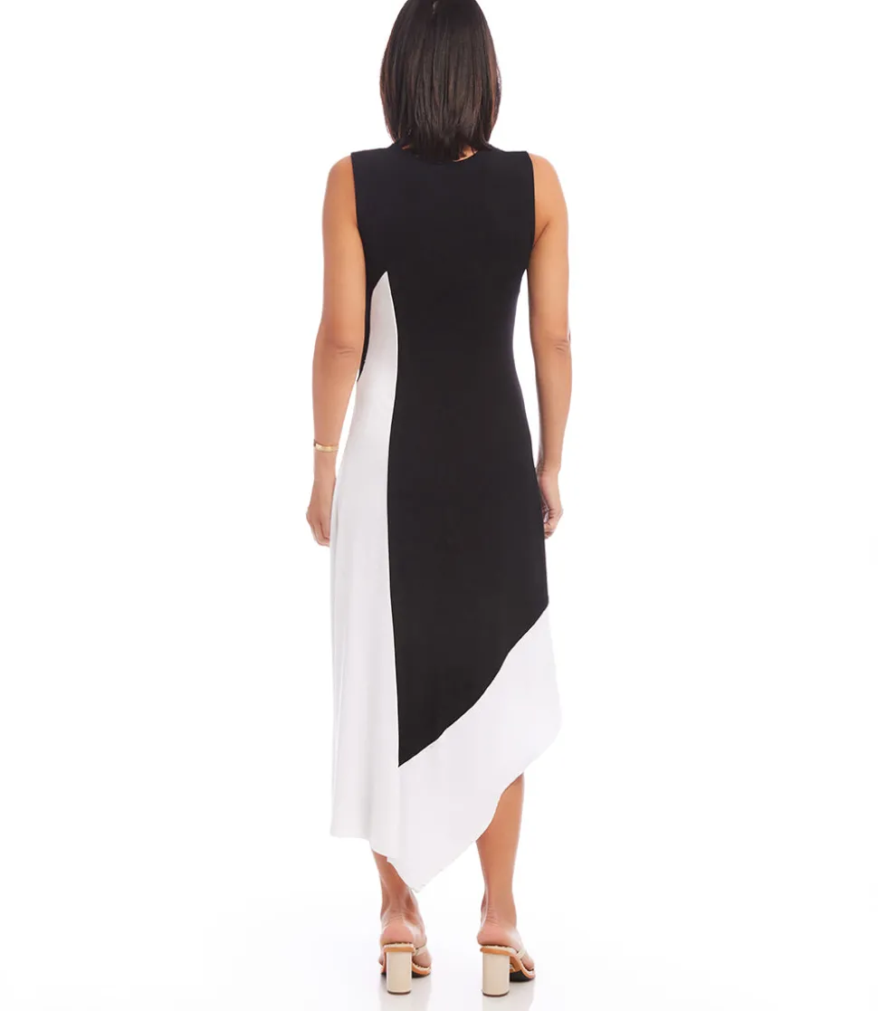 Asymmetric Colorblock Dress