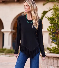 Asymmetric Fringe Top
