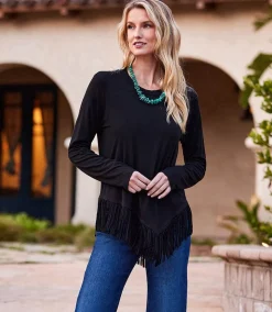 Asymmetric Fringe Top