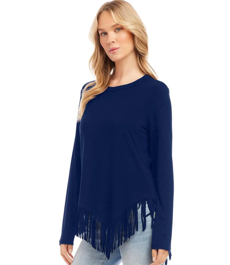 Asymmetric Fringe Top