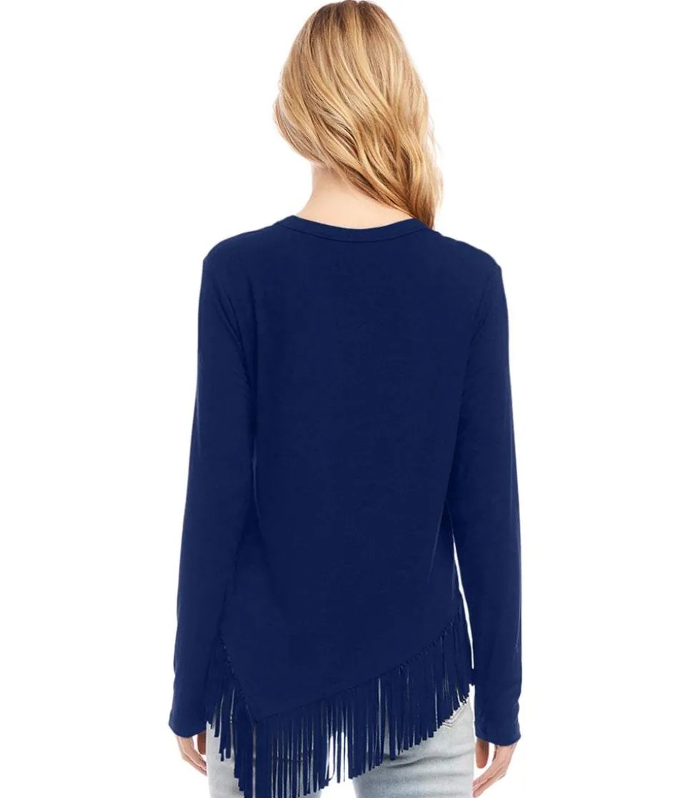 Asymmetric Fringe Top