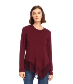 Asymmetric Fringe Top