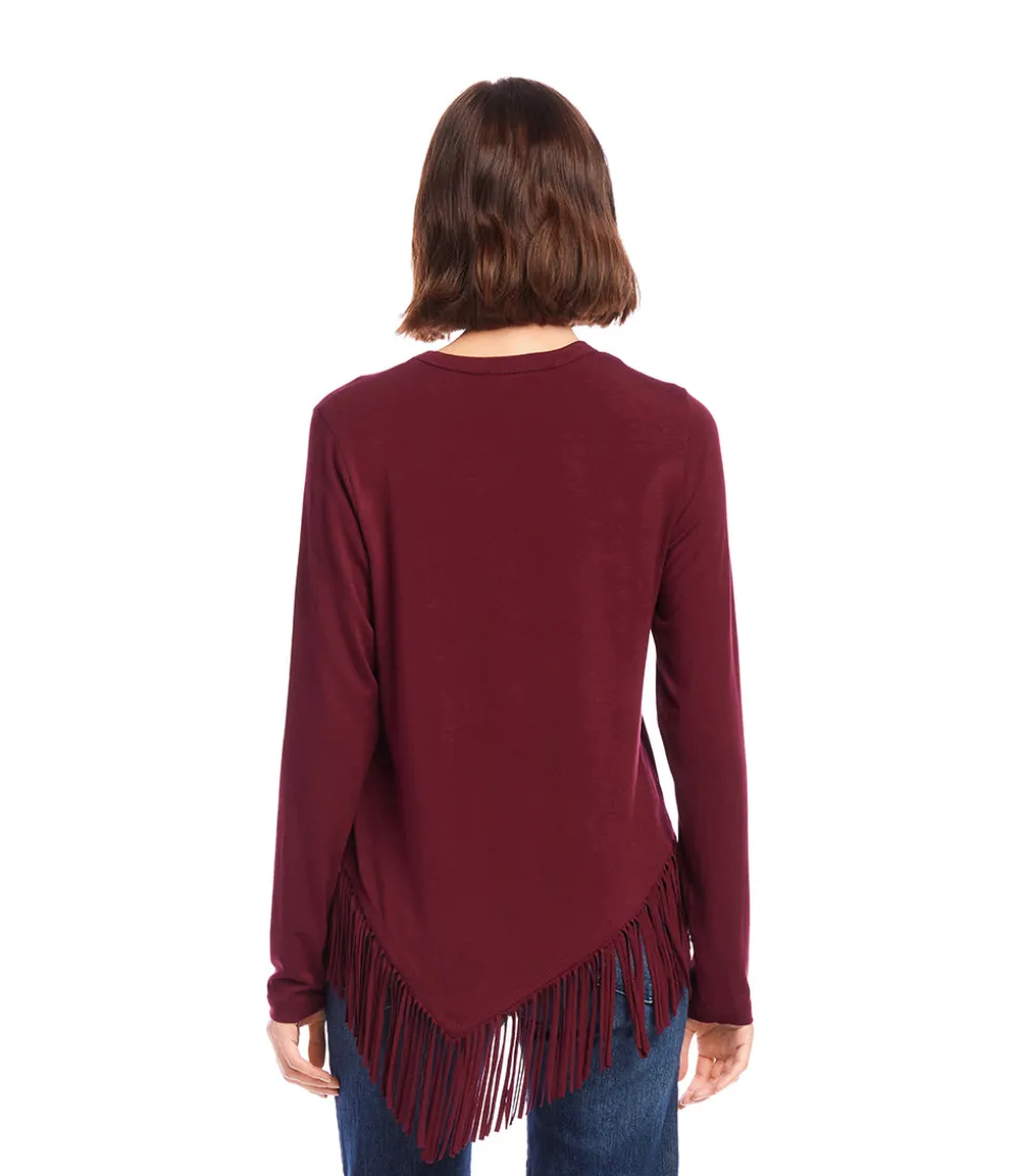 Asymmetric Fringe Top