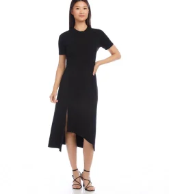 Asymmetric Front Slit Dress