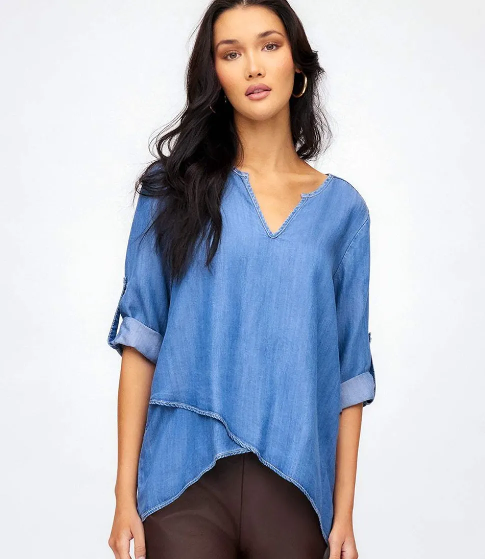 Asymmetric Hem Wrap Top