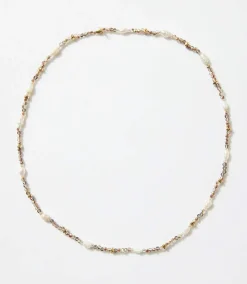 Beaded Gemstone And Pearl Stretch Bracelet
