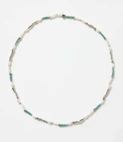 Beaded Gemstone And Pearl Stretch Bracelet