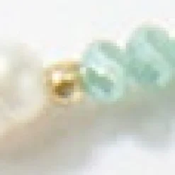 Beaded Gemstone And Pearl Stretch Bracelet