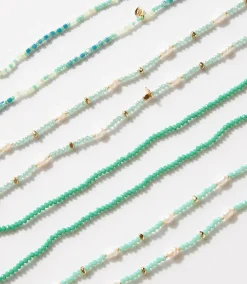 Beaded Gemstone And Pearl Stretch Bracelet