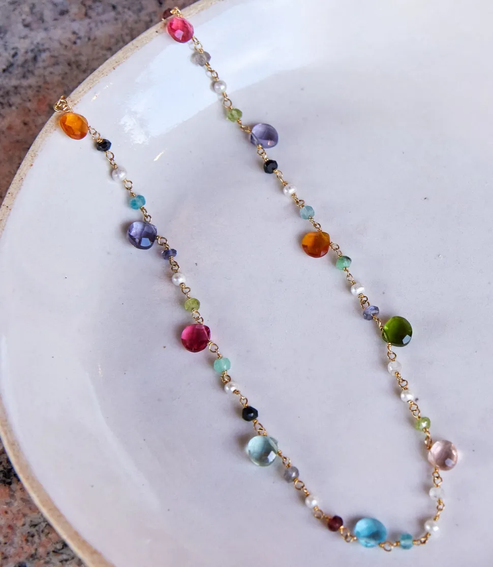 Beaded Gemstone Necklace