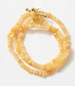 Beaded Gemstone Toggle Bracelet