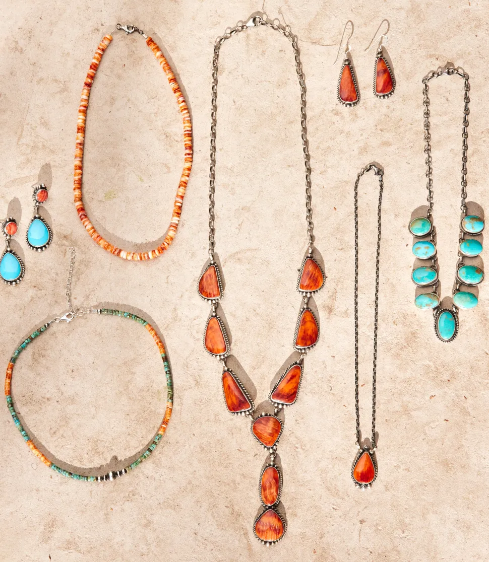 Beaded Spiny Oyster Necklace