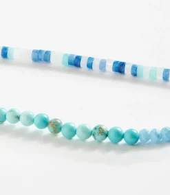 Beaded Turquoise and Gemstone Stretch Bracelet
