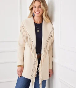 Belted Fringe Jacket