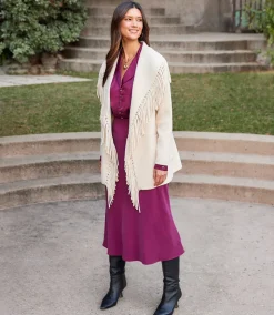 Belted Fringe Jacket