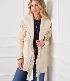 Belted Fringe Jacket