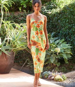 Bias Cut Midi Dress