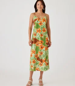 Bias Cut Midi Dress