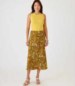 Bias Cut Midi Skirt