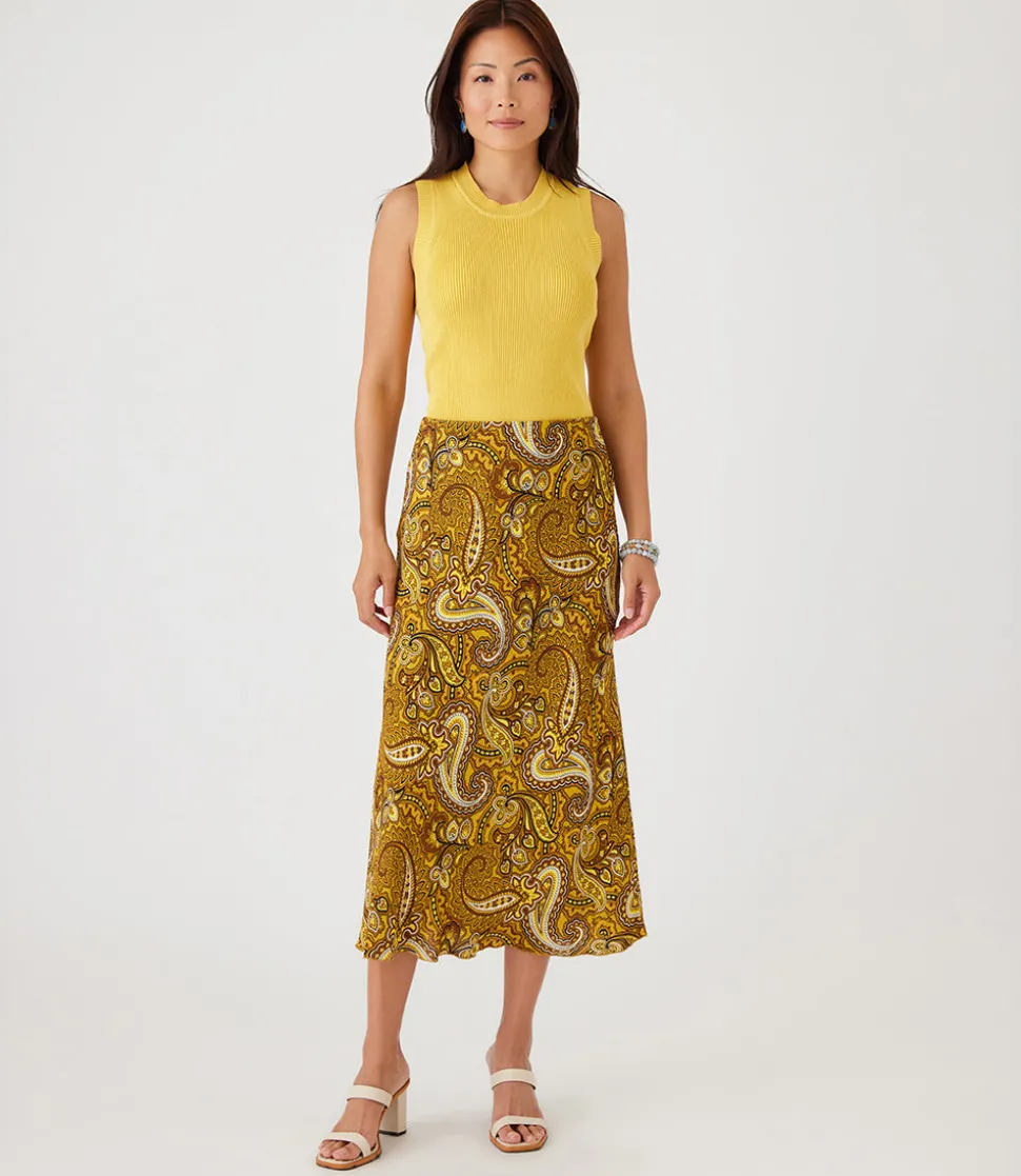 Bias Cut Midi Skirt
