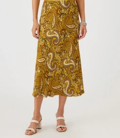 Bias Cut Midi Skirt