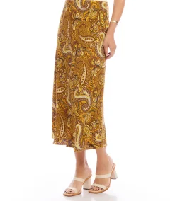 Bias Cut Midi Skirt