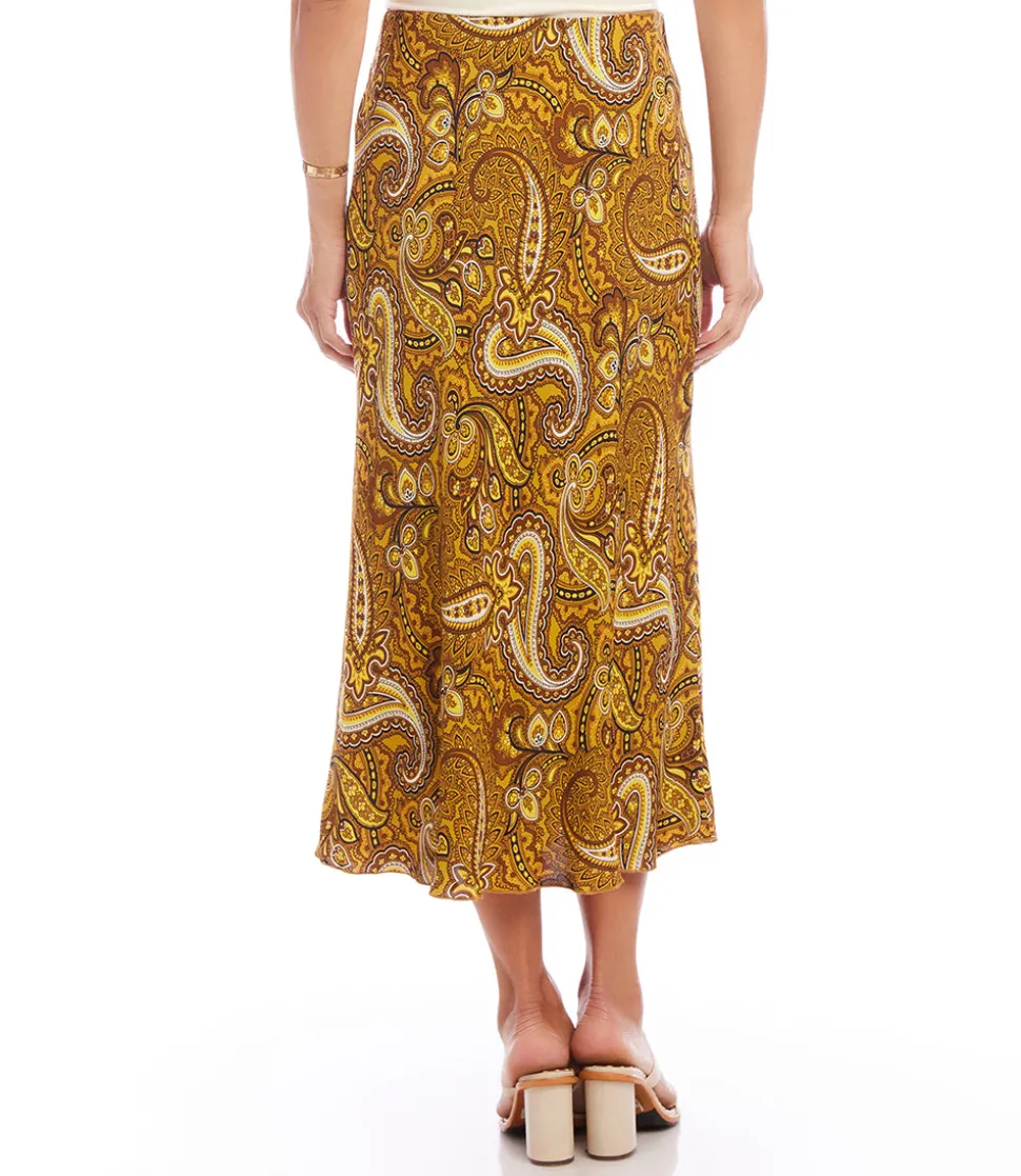 Bias Cut Midi Skirt