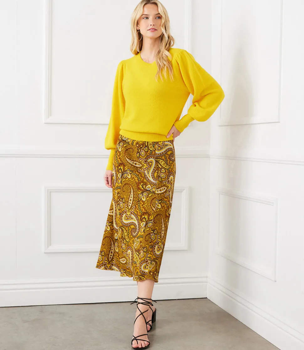 Bias Cut Midi Skirt