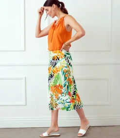 Bias Cut Midi Skirt