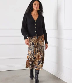 Bias Cut Midi Skirt