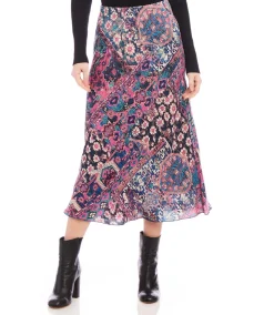 Bias Cut Midi Skirt