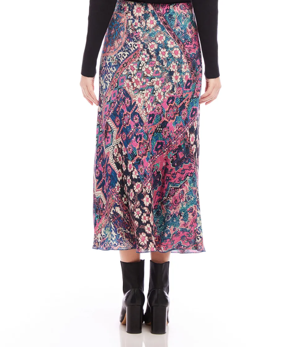 Bias Cut Midi Skirt
