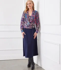 Bias Cut Midi Skirt