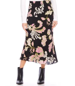 Bias Cut Midi Skirt
