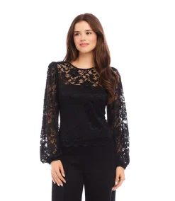 Blouson Sleeve Lace Top