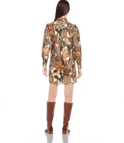 Blouson Sleeve Shirtdress
