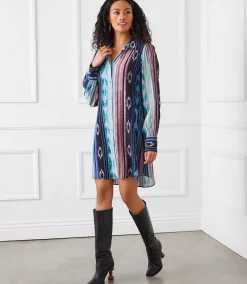 Blouson Sleeve Shirtdress