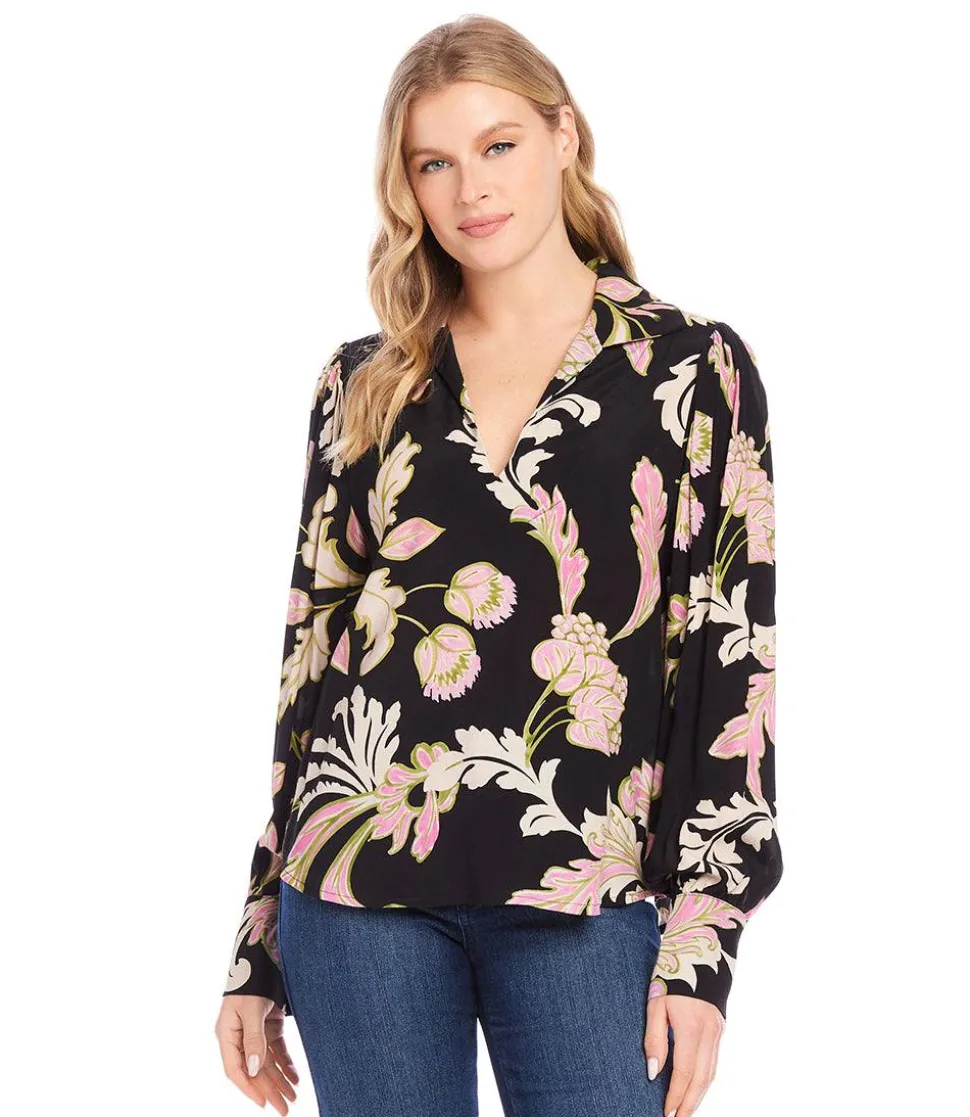 Blouson V-Neck Top