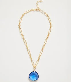 Blue Tanzanite Pendant Necklace
