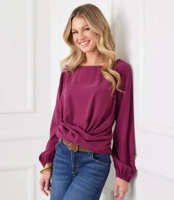 Boatneck Drape Top