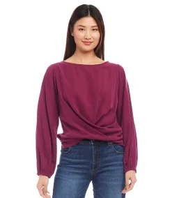 Boatneck Drape Top