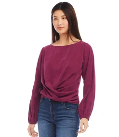 Boatneck Drape Top