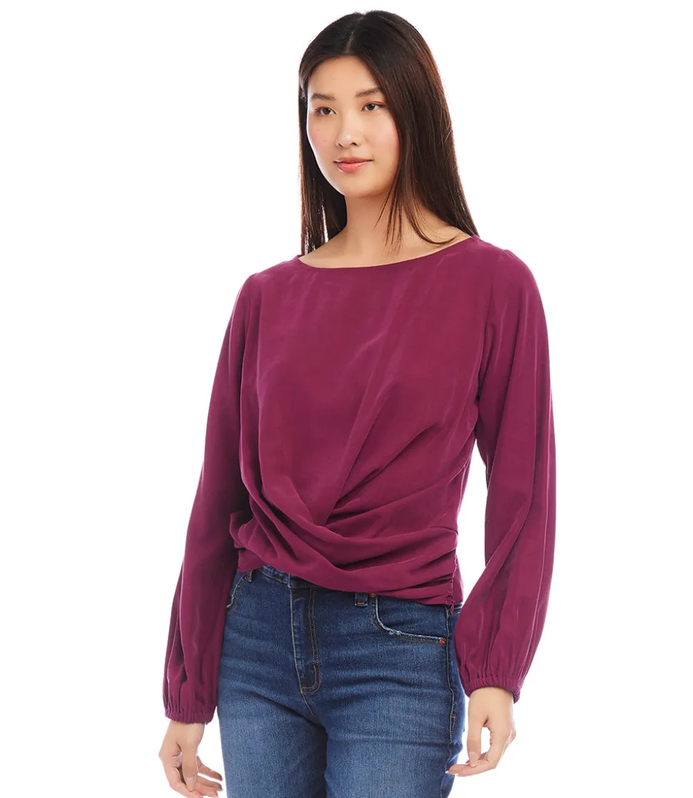 Boatneck Drape Top