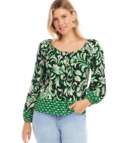 Border Print Top