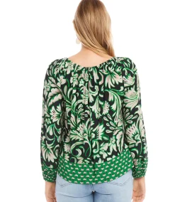 Border Print Top