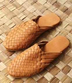 Braided Leather Mules