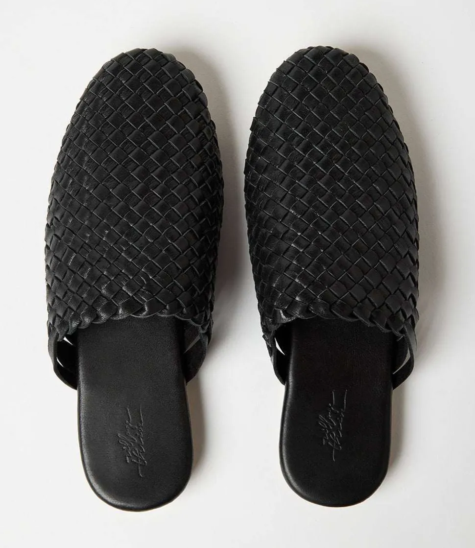 Braided Leather Mules